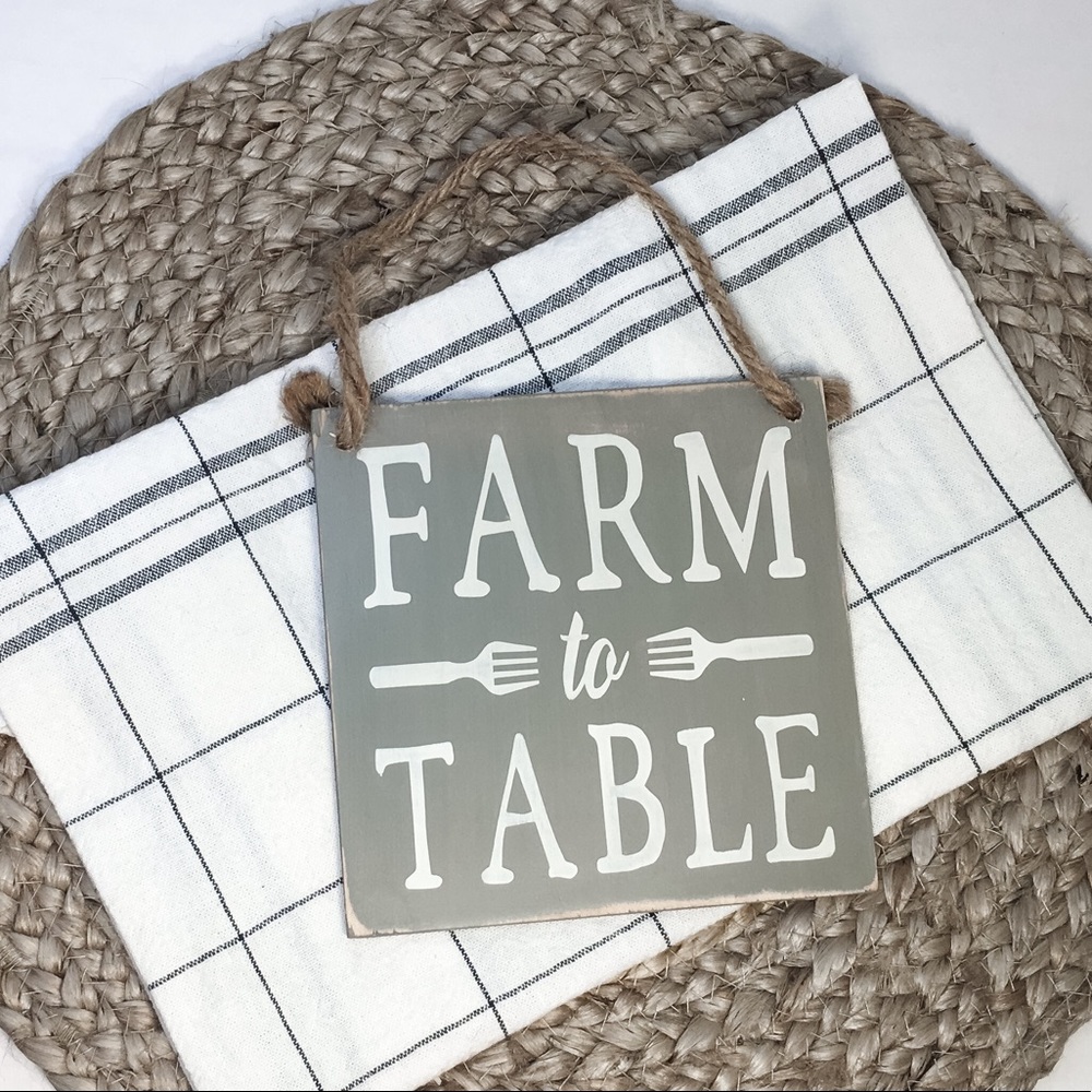 🛒2/$18!🛒 Farm To Table- Handcrafted Sign